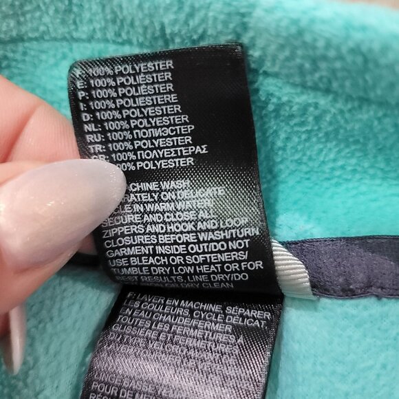 The North Face Women's 1/4 Zip Fleece Pullover Size M Blue sweater sweatshirt - Picture 3 of 7